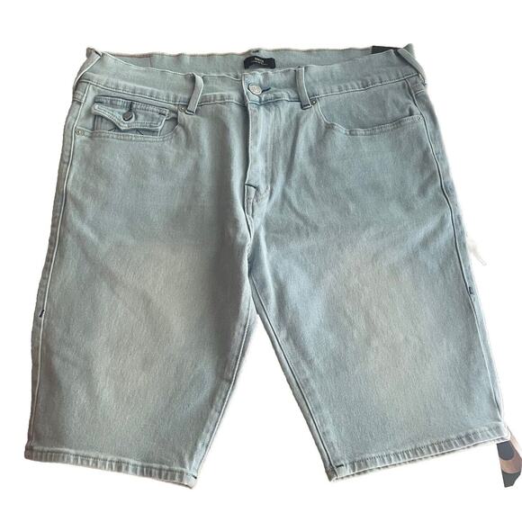 True Religion Shorts‎ Rocco Flap 5 Pocket Relaxed Skinny Denim Mens 36 New - Picture 1 of 12